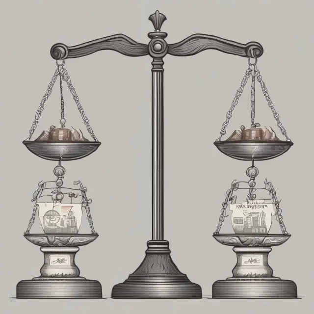 An institutional investor balances scales labeled 