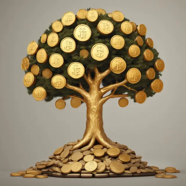 Image: A golden tree laden with coins representing different annual contribution limits. The company logo signifies the employer funding these contributions.