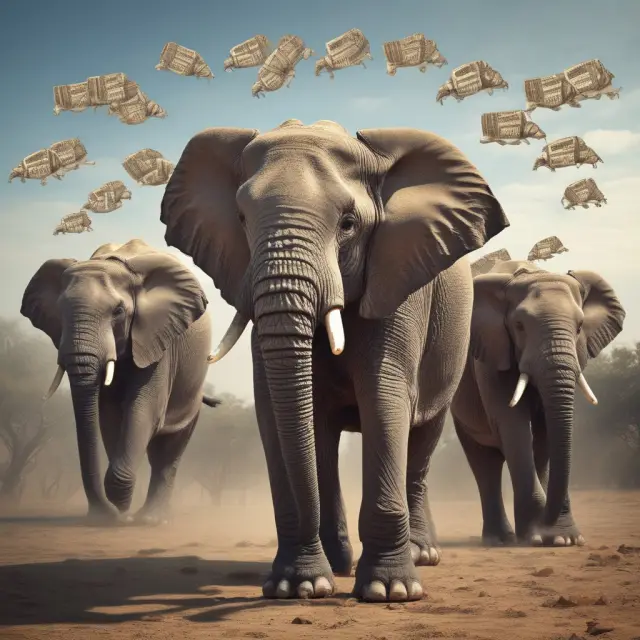 Elephants symbolizing employers efficiently contributing to employees