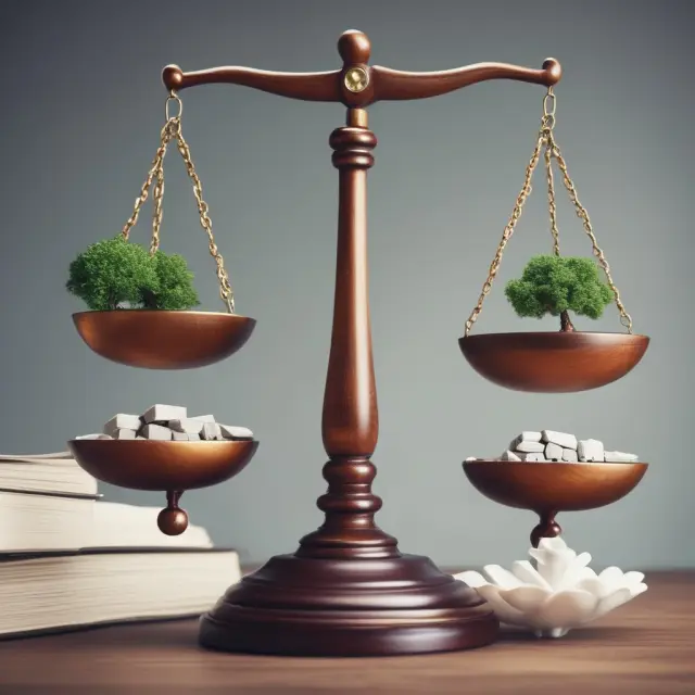 Image of a balance scale with government regulations on one side and safe harbor protections on the other, emphasizing compliance in employer-sponsored retirement plans.