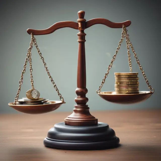 Scales symbolizing the decision between offering employer-funded nonelective contributions to employees, with each side labeled 
