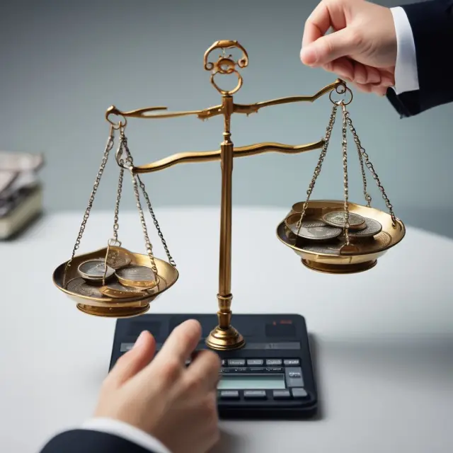 An accountant holds two scales, one with GAAP EPS and the other with Non-GAAP EPS, emphasizing the importance of both measures in financial reporting