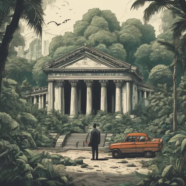 A person digging through a jungle of marketable securities finds a chest filled with non-marketable securities, symbolizing the potential hidden value of illiquid investments