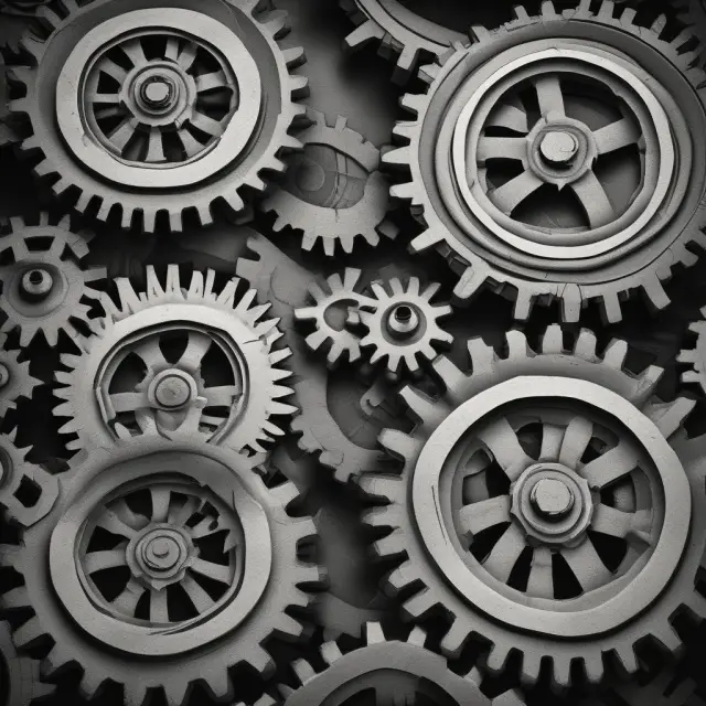 A gear system symbolizing a company separating essential operating expenses from non-operating restructuring costs
