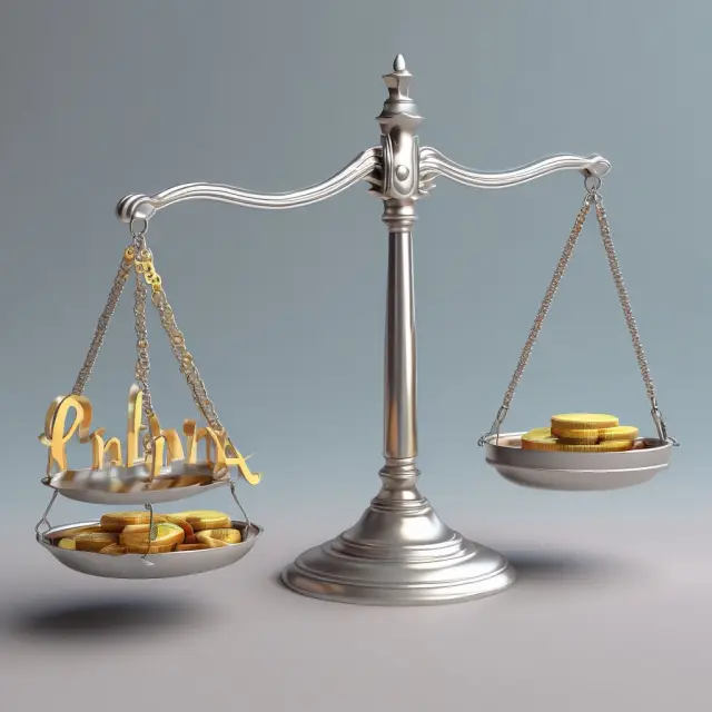 Golden coin symbolizing operating income balances a larger silver coin representing non-operating income on a scale, emphasizing their distinction in financial analysis.