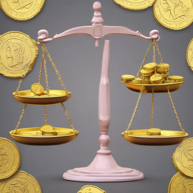 Comparing operating income (balanced scale) and non-operating income (gold coins) to evaluate a company