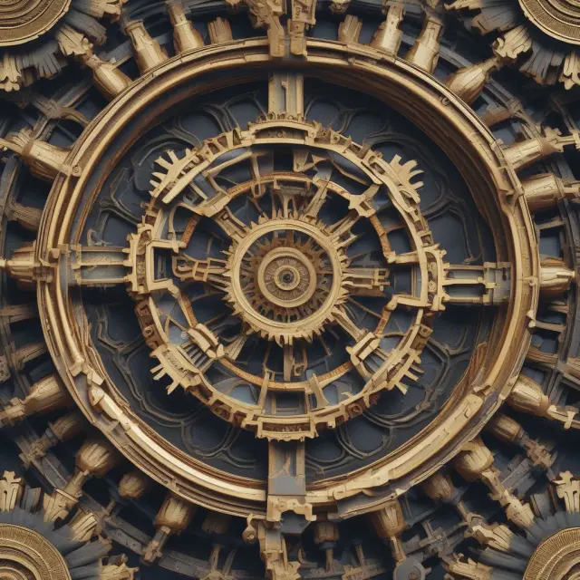 Kaleidoscope with gears symbolizing business operations and investment sources illustrating non-operating income.