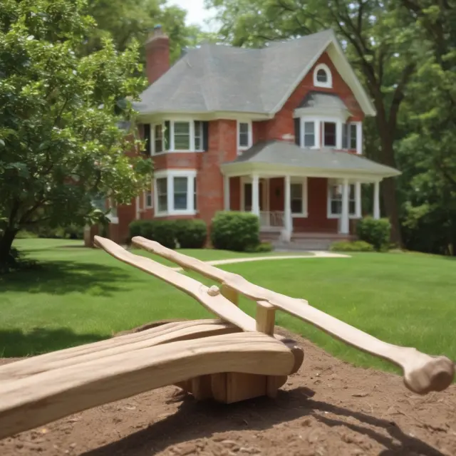 See-saw depicting owner-occupied vs non-occupied properties affecting mortgage interest rates