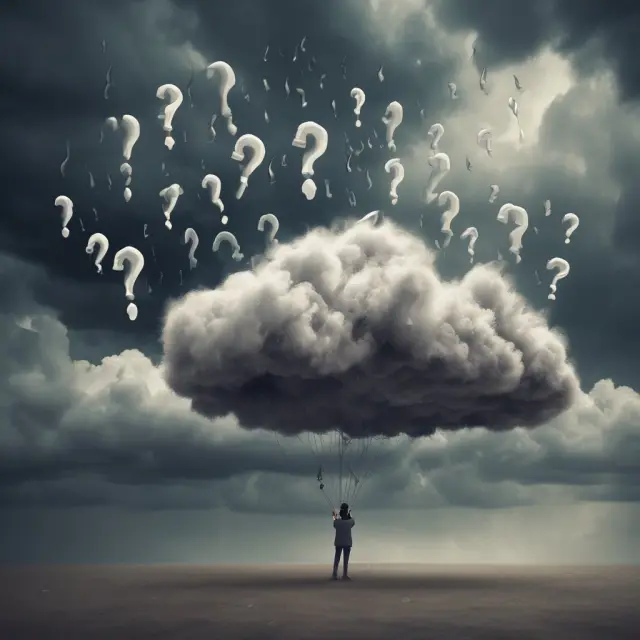 Storm cloud symbolizing unpaid loans (nonperforming assets) as raindrops, emphasizing FAQ importance