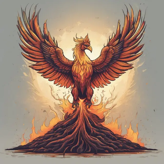 Phoenix rising above a pile of financial documents represents lenders managing Nonperforming Assets and maintaining financial stability