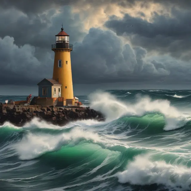 Nonprofit organization sailing through choppy waters, symbolizing compliance with IRS regulations for tax-exempt status.