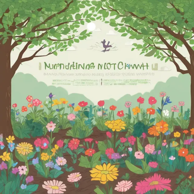 A flourishing garden filled with various funding sources (individual donations, grants, corporate gifts, major events, and in-kind donations) that nourish the growth of a nonprofit organization tree.