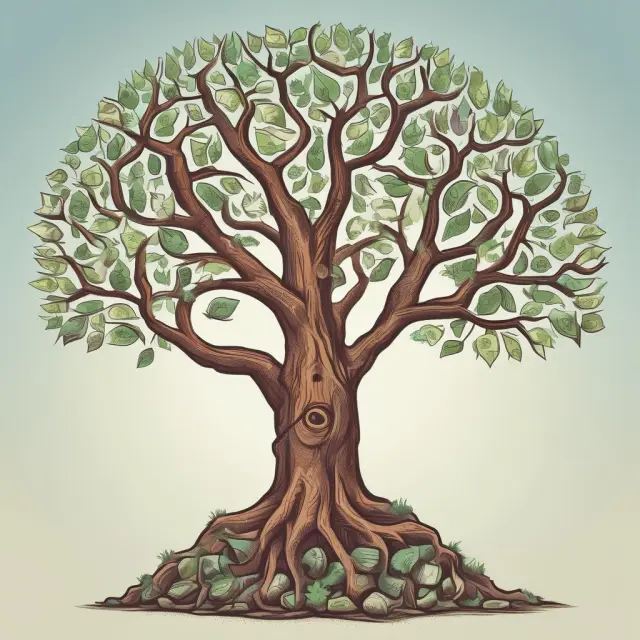 Nonprofit tree thriving with proper budgeting, fundraising, and resource allocation practices