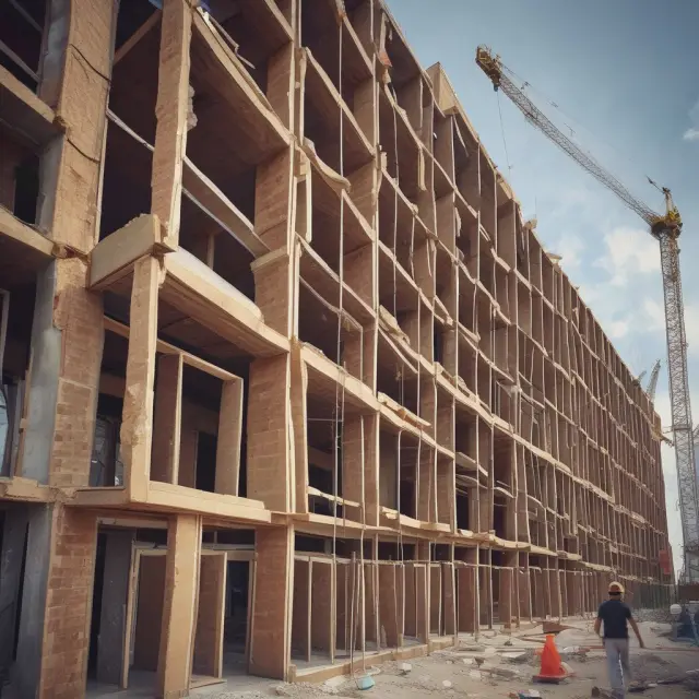 A developer builds a commercial property while standing atop a solid foundation symbolizing the importance of collateral in non-recourse financing