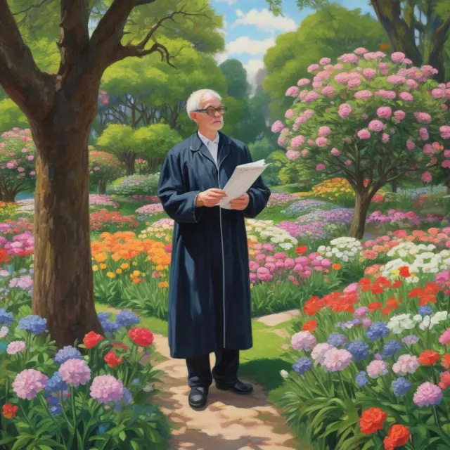 An art appraiser assesses various blossoms symbolizing non-securities, accompanied by their certifications.