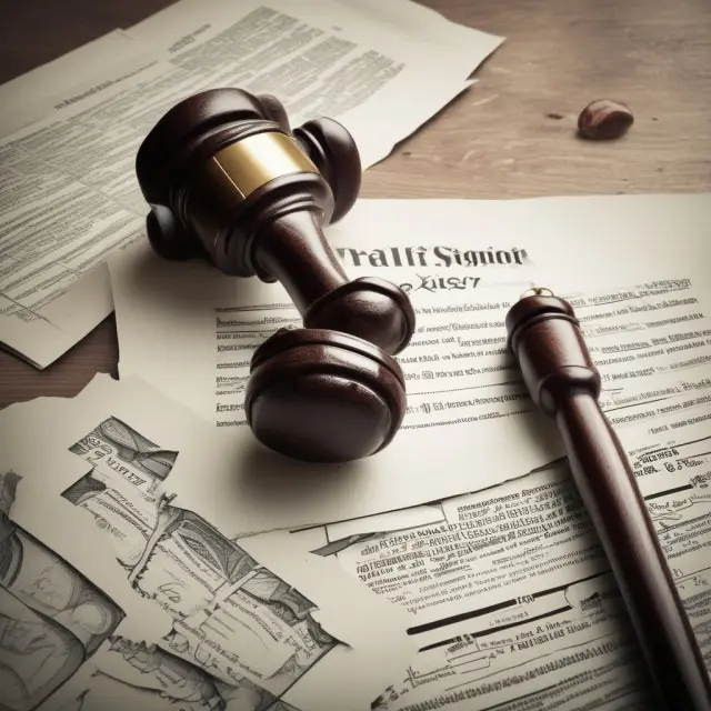 An IRS gavel strikes a dealbook on a table filled with real estate investment papers, representing tax benefits and IRS compliance in non-traded REITs