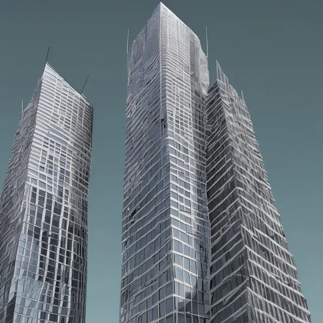 Two real estate towers symbolizing exchange-traded REIT (public) and non-traded REIT (private), representing their differences in liquidity.