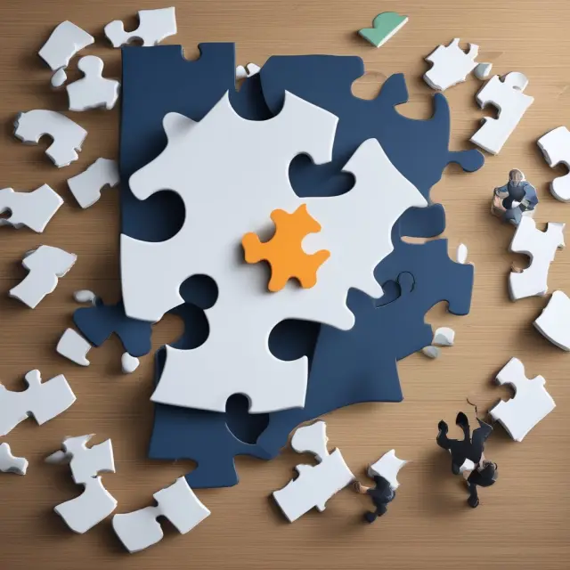 Bank holding a large puzzle piece, representing a nonconforming loan, amidst an uncertain environment