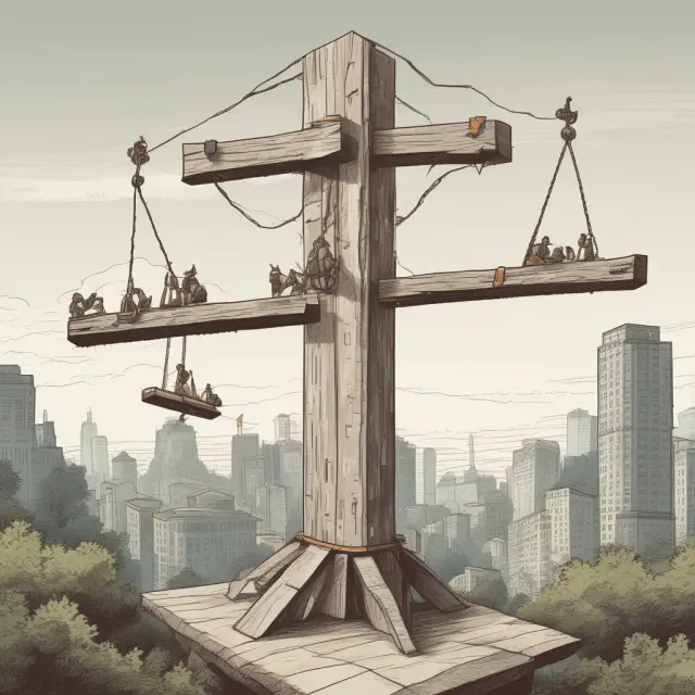 Seesaw illustrating the comparison between marginable (stable) and non-marginable (volatile) securities, symbolizing investment flexibility and risk management.