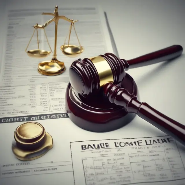 A regulator wielding a gavel shapes a balance sheet as banks handle nonaccrual loans, symbolizing regulatory oversight and accounting requirements
