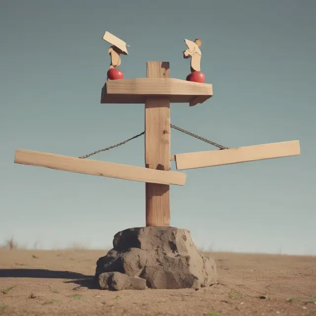An image of a seesaw with unsecured loans on one side and secured loans on the other, representing the balance between stability and risk.