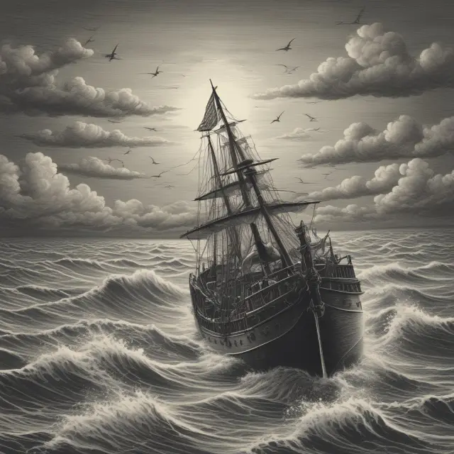 Anchors made of gold Treasury bonds during an economic storm, illustrating their stability and reliability.