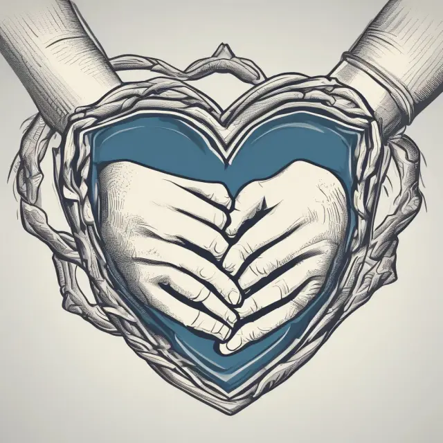 A handmade shield formed by individuals holding hands, representing the unbreakable bond and commitment of non-cancellable insurance policies