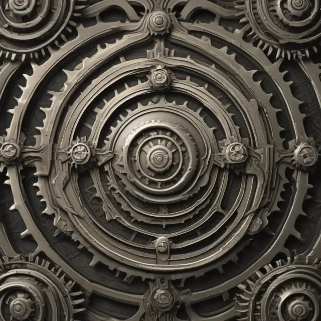 A protective shield made of interconnected gears representing the enforceable restrictions imposed by non-compete agreements