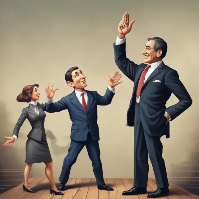 An image of a small investor offering their hand to a giant auctioneer representing the competitive Dutch auction process in non-competitive Treasury tenders