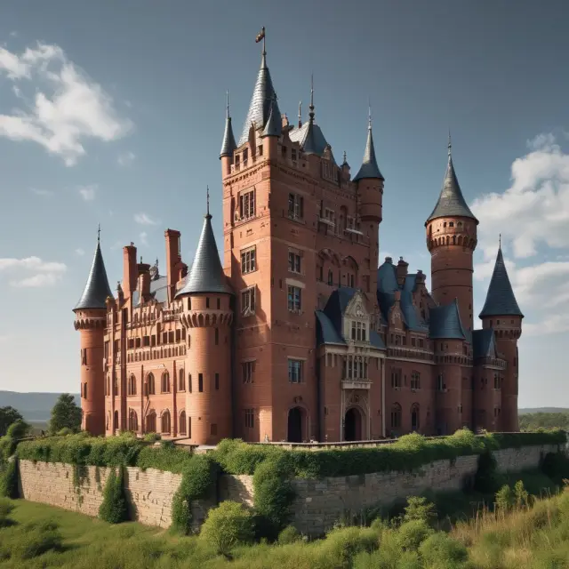 A majestic castle constructed of bricks and iron represents tangible noncurrent assets like property, plant, and equipment in business.