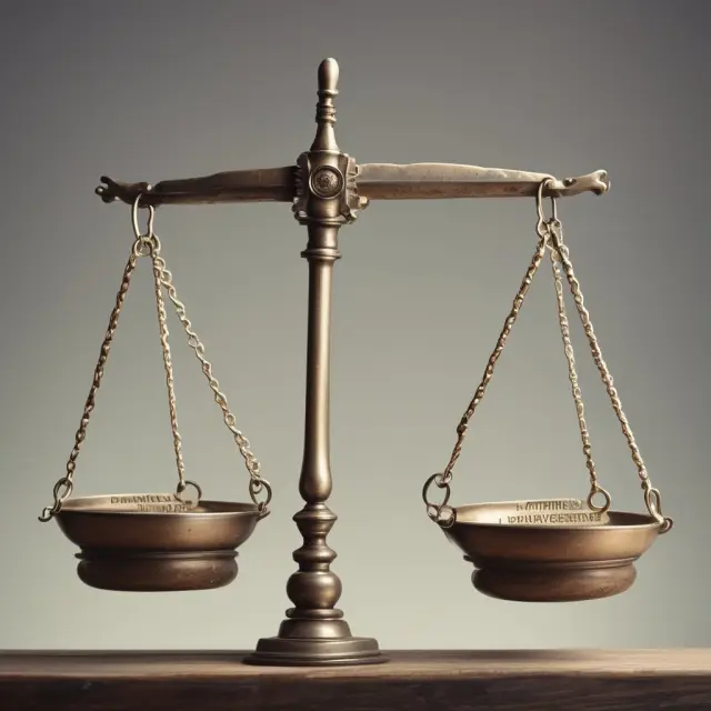 Scale comparing noncurrent (long-term) and current liabilities for evaluating a company