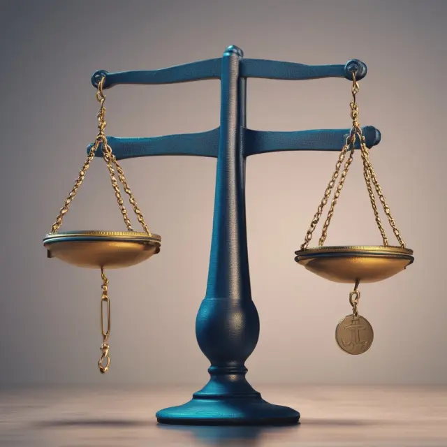 A balance scale weighs short-term liquidity with current liabilities, while a magnifying glass examines long-term solvency through noncurrent liabilities.