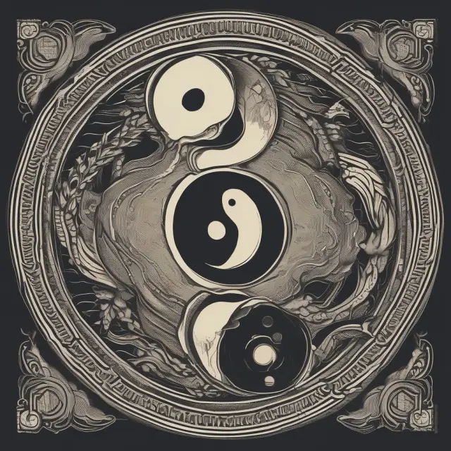 A yin-yang scale with one side symbolizing long-term debt as benefits for growth, while the other represents risks of high leverage