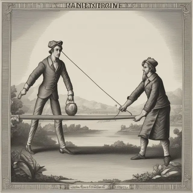 A seesaw balancing currencies: Non-deliverable swaps (NDS) symbolize cash-settled, restricted market equilibrium; Traditional currency swaps illustrate physical exchange and global market harmony.