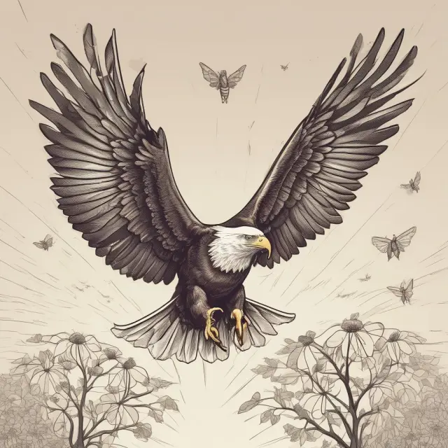 An eagle flying high symbolizes exempt employees; bees working collectively represent non-exempt. Flexible workspace illustrates remote and freelance employment trends.