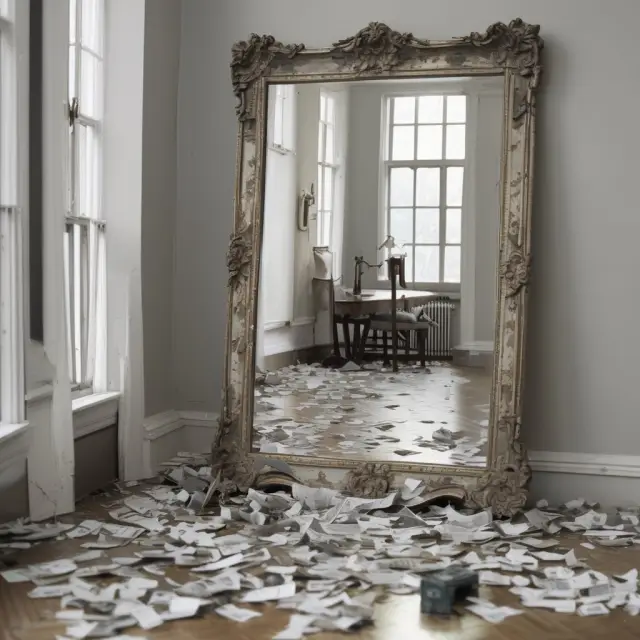 A mirror symbolizing Nonfarm Payroll data reflecting current economic conditions
