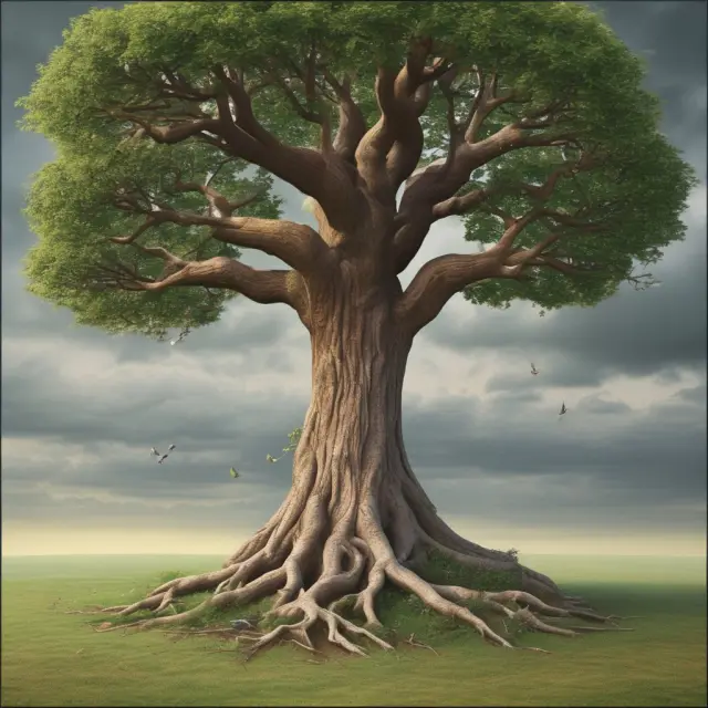 A person tending to a tree with a cash value pot. He borrows against the tree, reducing the future death benefit.
