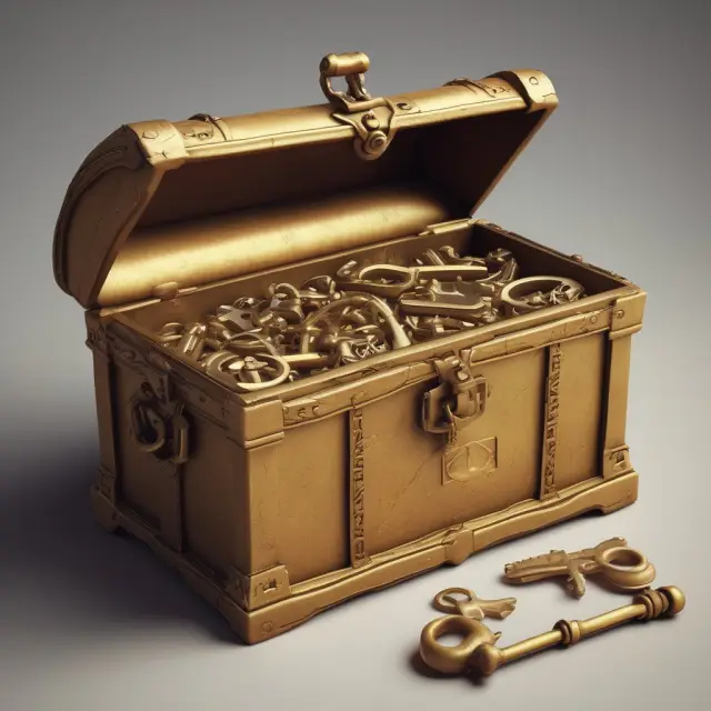 Golden key opens chest revealing cash surrender value, extended term insurance, loan value, and paid-up policy choices