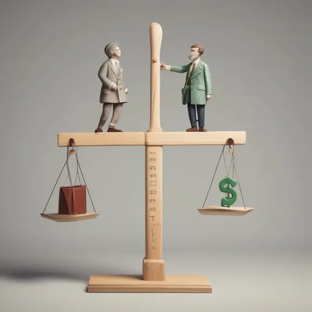 Visualizing financial balance: Noninterest expenses and noninterest income on a seesaw