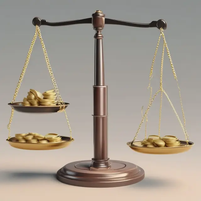 Image of a scale with interest income on one pan and non-interest income on the other, representing the strategic importance for banks