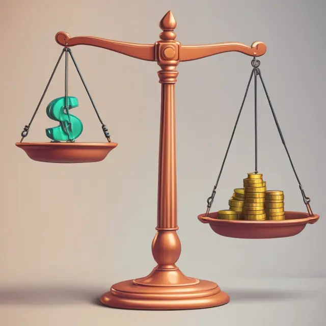Scales comparing interest margin with non-interest income in banking profitability.
