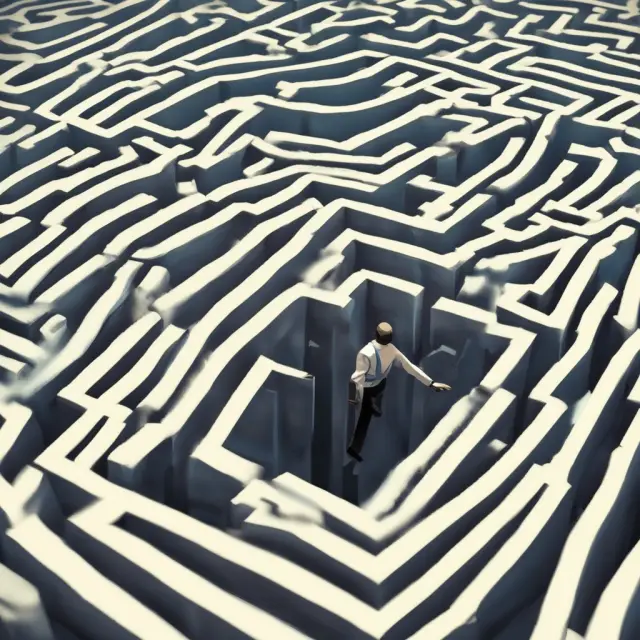 A non-issuer broker-dealer examines complex regulations while standing before a labyrinth of financial rules