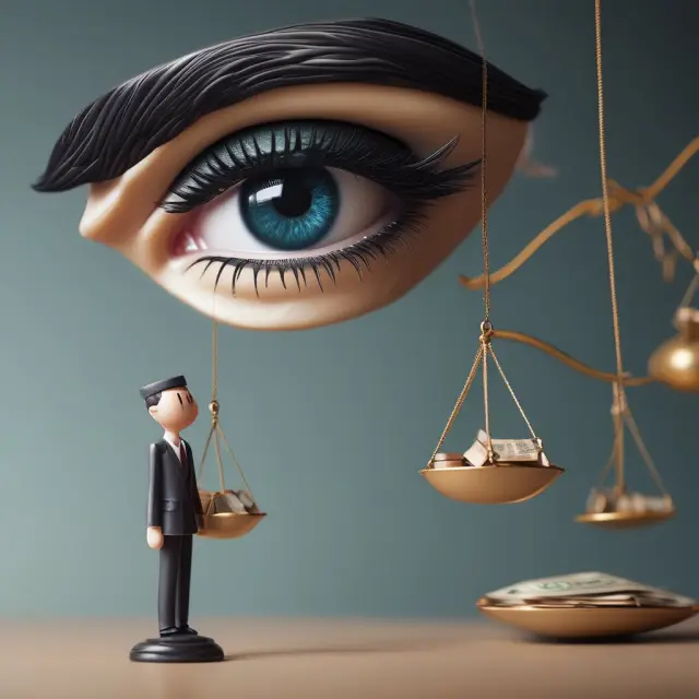 An elegant scale illustrates the balance between tax efficiency and transparency in non-issuer transactions, with a blindfolded eye representing regulatory oversight