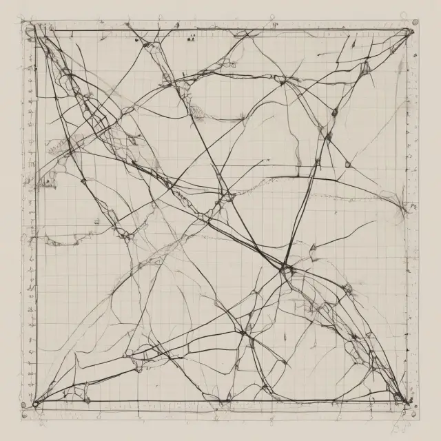 A series of interconnected nonlinear functions revealing the intricate connection between independent and dependent variables