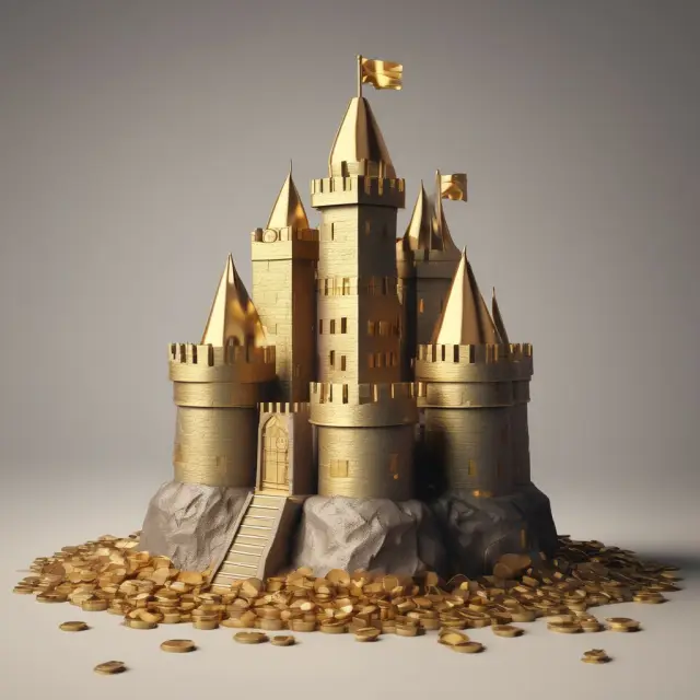 Fortress safeguarding gold coins symbolizing non-negotiable financial products
