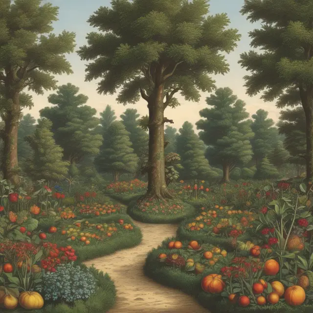 A garden filled with diverse trees representing acquisitions, disposals, investments, and idle resources, symbolizing the sources of non-operating assets for a company.