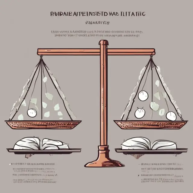 Scales represent the comparison between nonparametric and parametric statistical methods, with each side holding advantages and limitations.