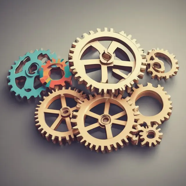 Image of three interconnected gears, symbolizing wages (laborer gear), business income (entrepreneur gear), and active investments (investor gear).