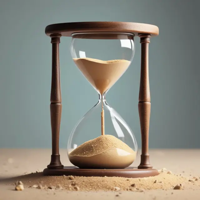 Hourglass pouring sands over a dollar sign, representing nonperforming loans