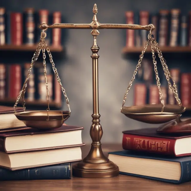 A scale with legal books symbolizing state laws balancing recourse and non-recourse debt